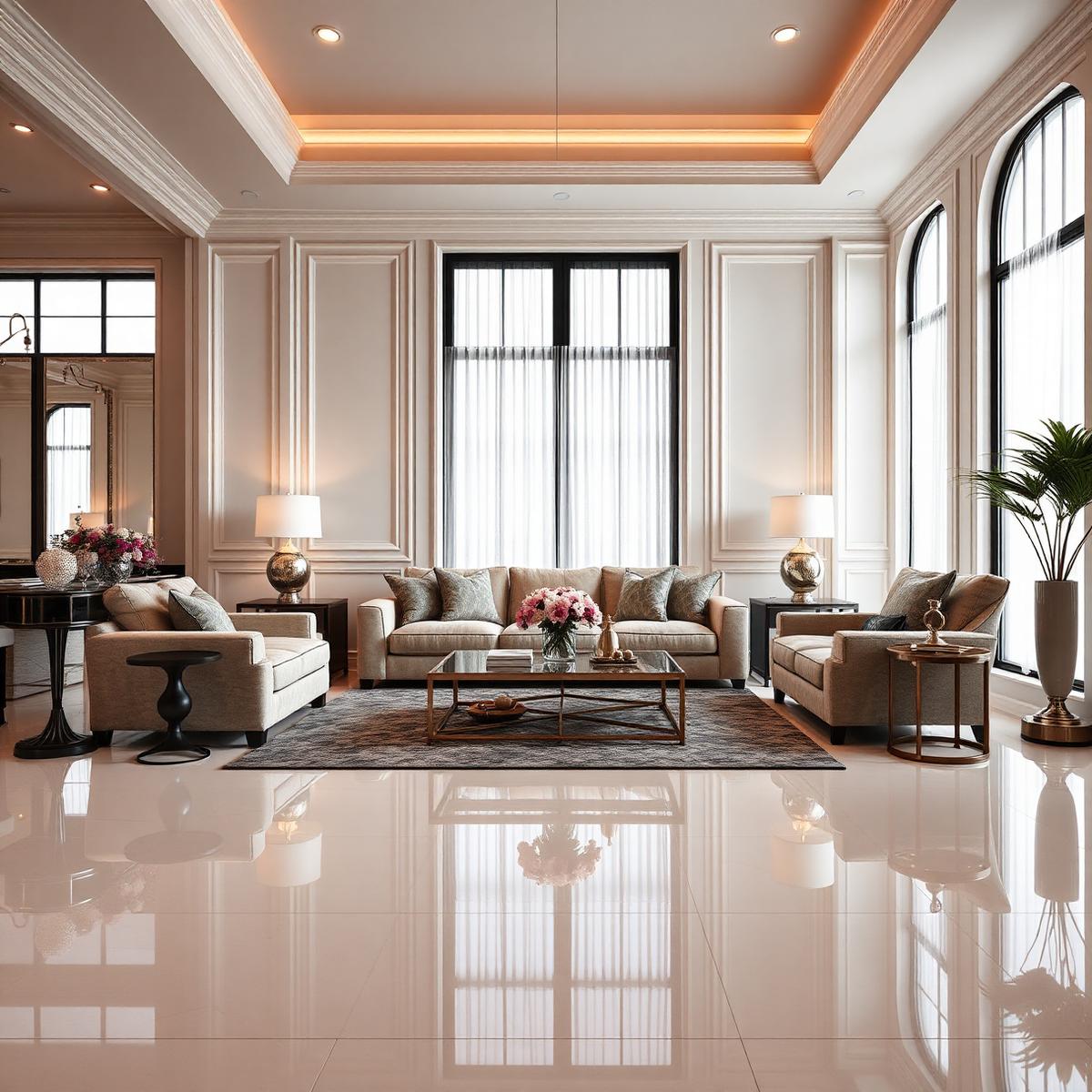 Elegant clean living room